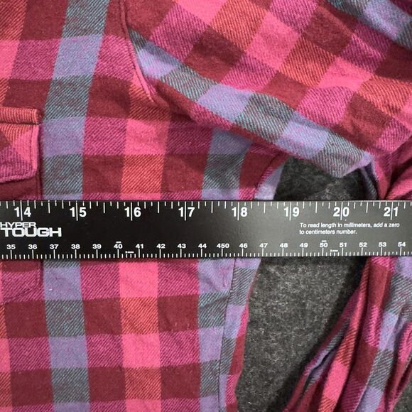 Wrangler Shirt Women's Small Pink Purple Plaid Western Pearl Snap Flannel Cowboy - Picture 4 of 6